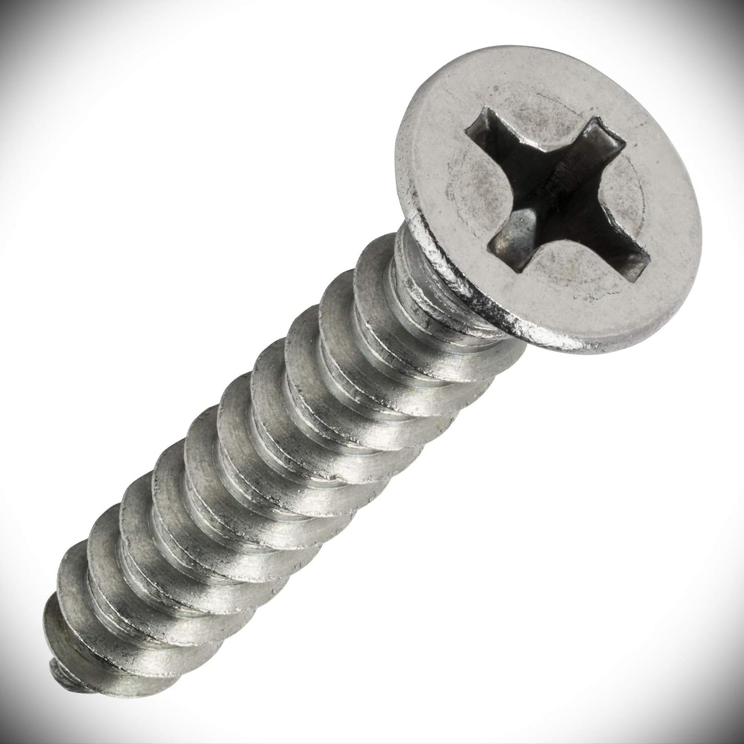 High-Strength Sheet Metal Screws - Durable Screws for Indoor and Outdoor Use - Versatile Screws for Crafting - #12 x 1-1/4" Size Phillips Flat Head Sheet Metal Screws Stainless Steel Set of 50