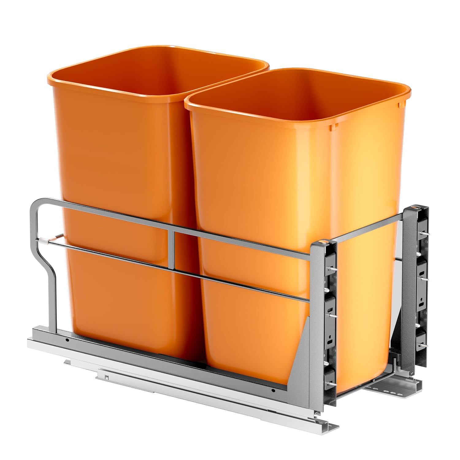 YJHome - Amazon Seller - US YJHome Cabinet Trash can Pull Out Kit, Waste Bin Not Included Under Sink Trash Can with Soft-Close Slides,Pull Out Trash Can Under Cabinet with Door Mounting Kit listed by YJHome - Amazon Seller - US