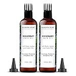 Majestic Pure 100% Pure Rosemary Oil For Hair Growth - Strengthening, Nourishing, Volumizing - Infused with Biotin Oil, Jojoba Oil & Castor Oil - Non GMO Verified - 6.7 Fl Oz (Pack of 2)