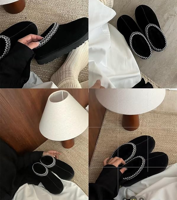 Fashion Platform Slippers for Kids Casual Outdoor Non Slip Fuzzy Ankle Boots Girl Boys Comfortable Indoor Plush Mini Boots Toddler Big Kid Little Kid