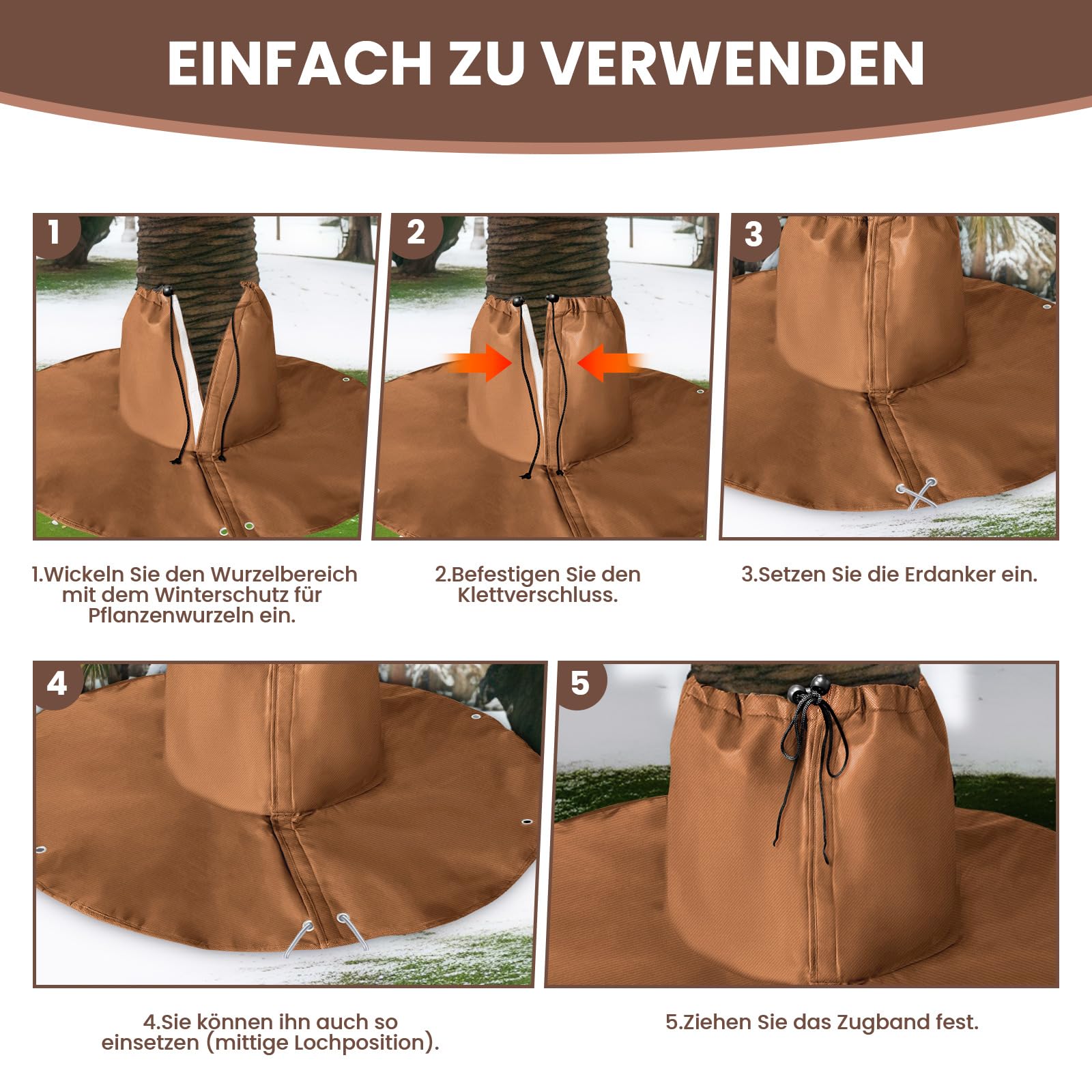 Wurzelschutz Winter Für Palmen & Bäume，100x35cm, 2PCS