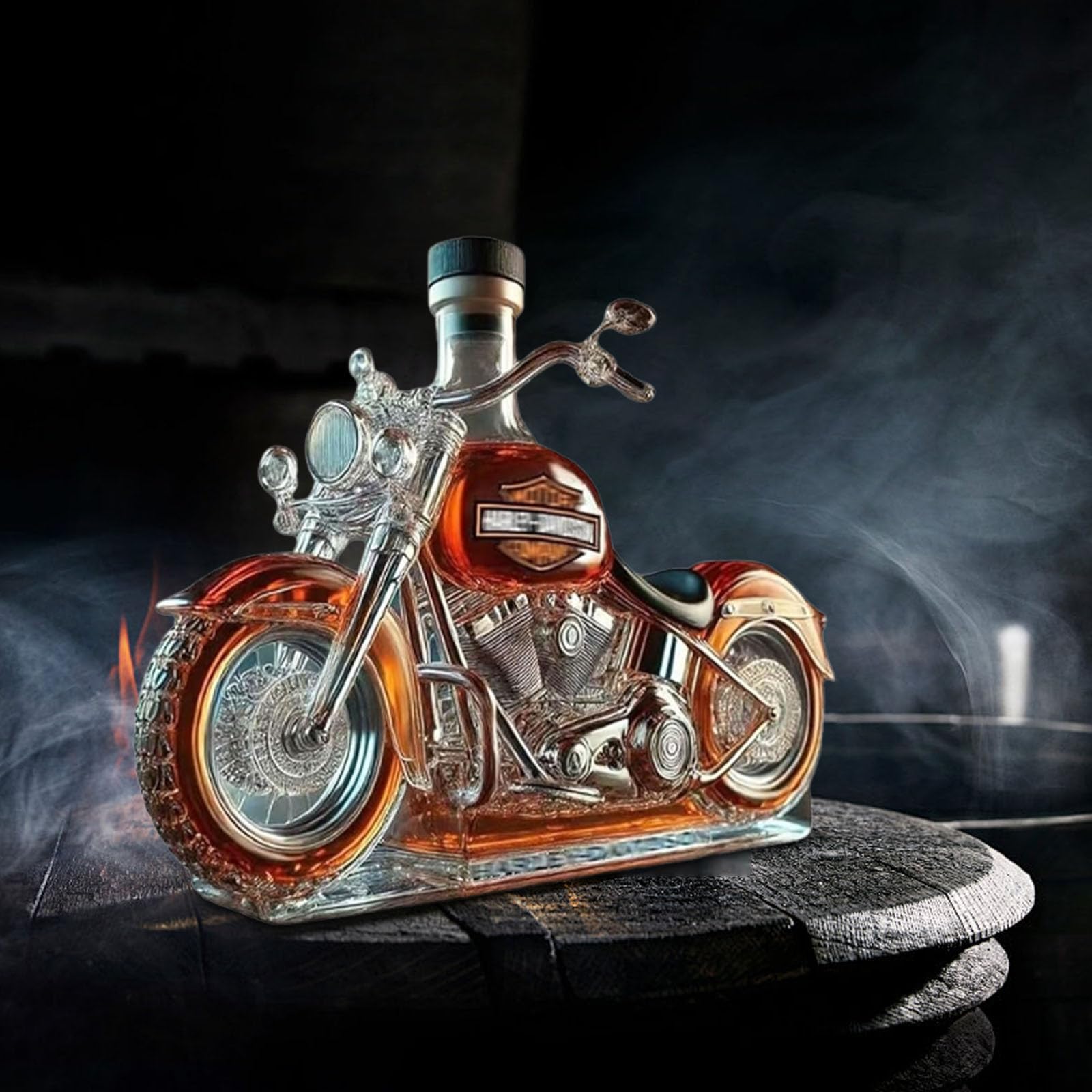 Motorrad Weinflasche - Glas Dekanter Mit Belüfter