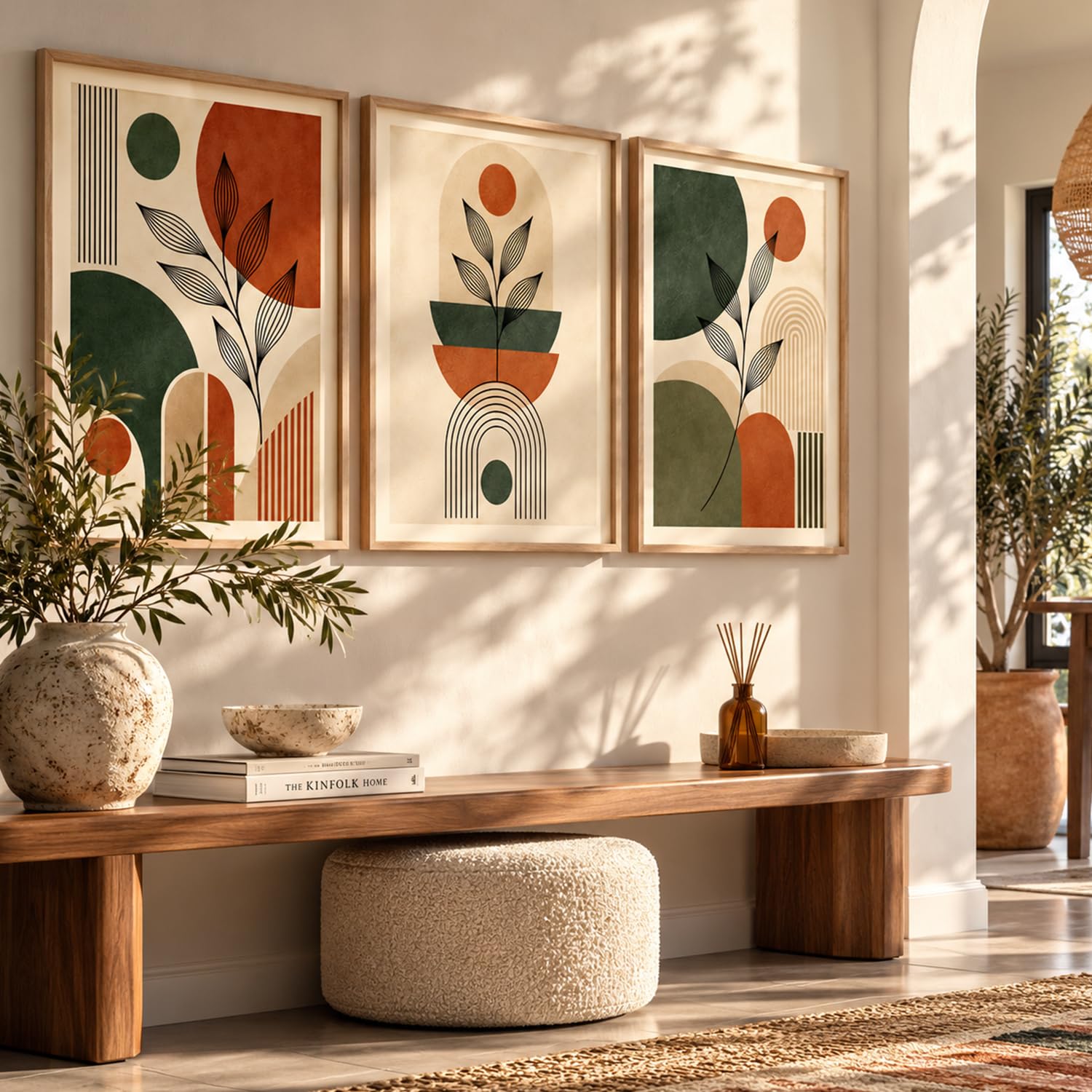 BOHO Wall Art Set - 3 Minimalist Frames -12 BOHO Wall Art Set - 3 Minimalist Frames -12