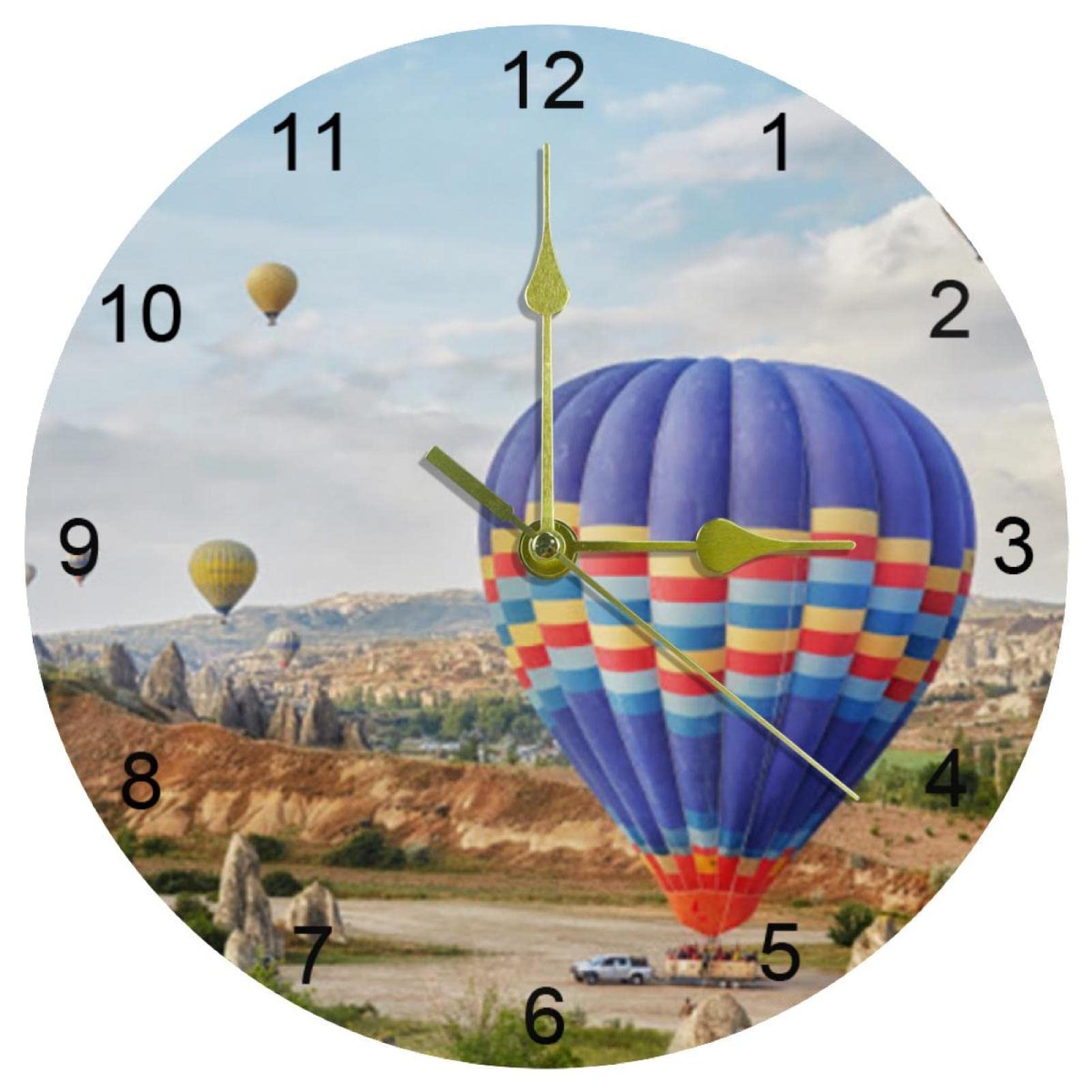 Horloge murale silencieuse montgolfière pour décorer la cuisine ou le bureau