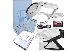Sports Card Grading Kit Centering Tool with LED Magnifying Loupe