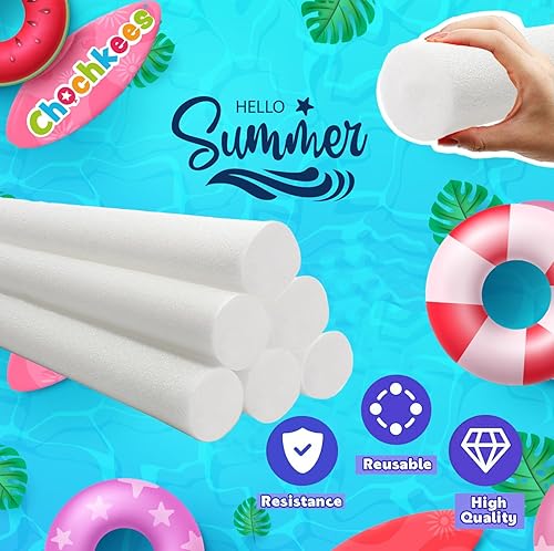 Miniatura 23 de Tubo de espuma flotante para piscina, fideos gruesos para flotar en la piscina, varios colores, 52 pulgadas de largo