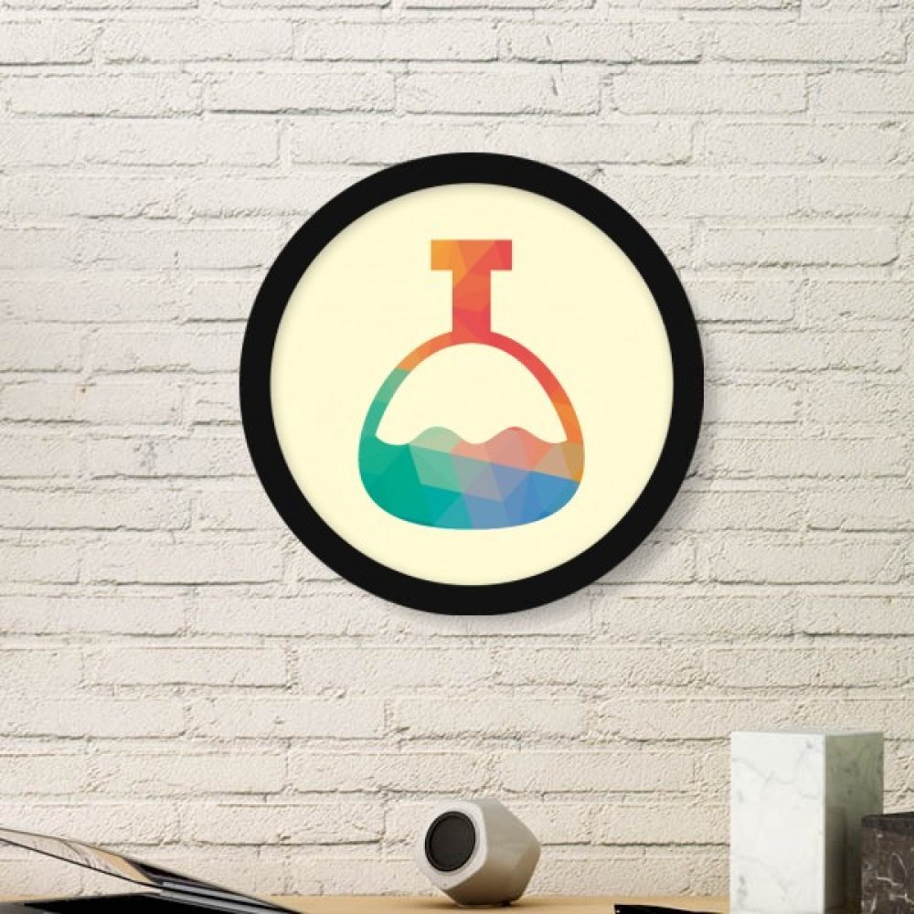 Cadre photo rond en bois thématique chimie, le cadeau parfait pour un scientifique