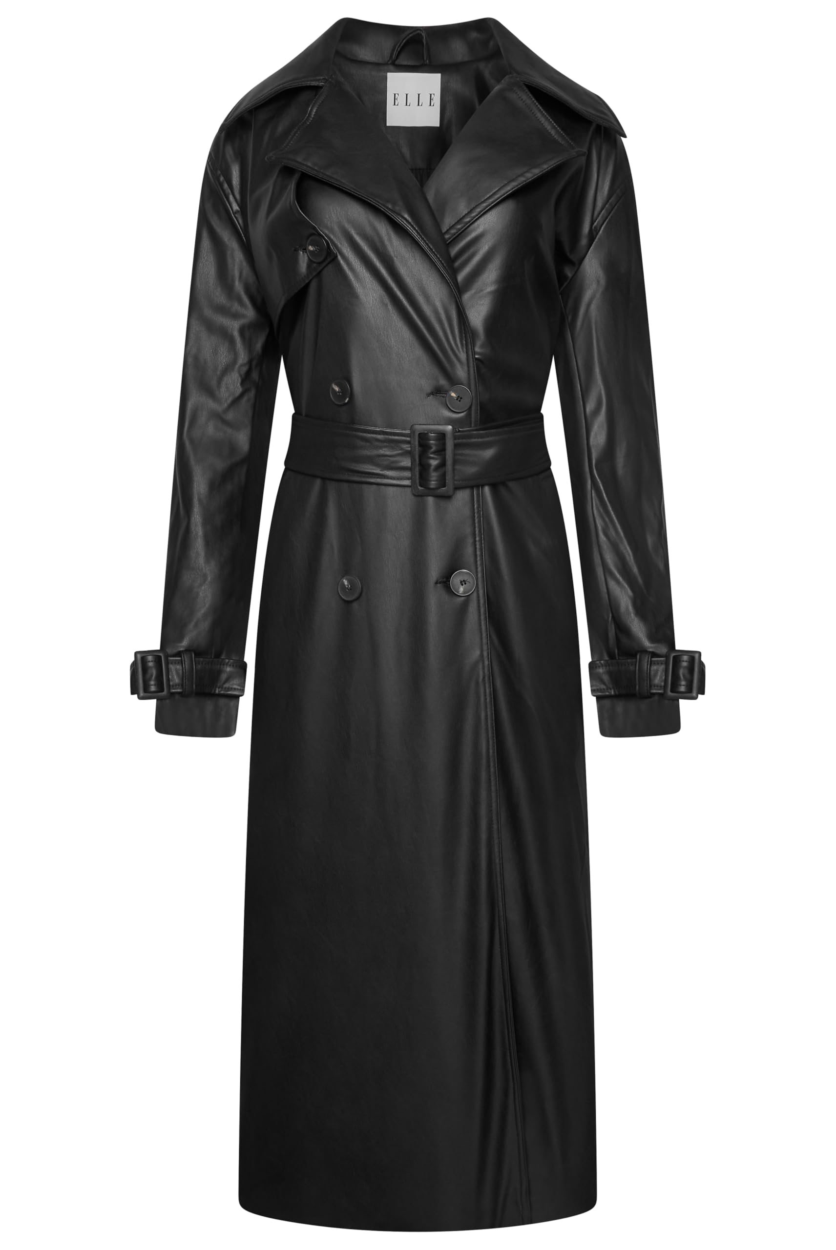 Sophia Trench long en polyuréthane Noir 42 pour femme - 5
