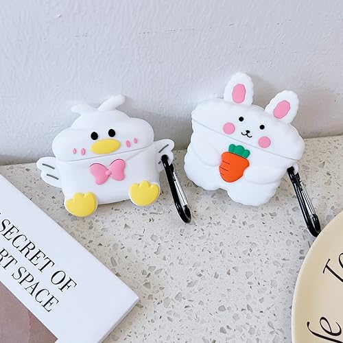 Miniatura 10 de wifantien - Funda 3D de oso de peluche para AirPod 3, funda 3D de dibujos animados para mujeres y niñas, niños, elegante, elegante, encantadora,