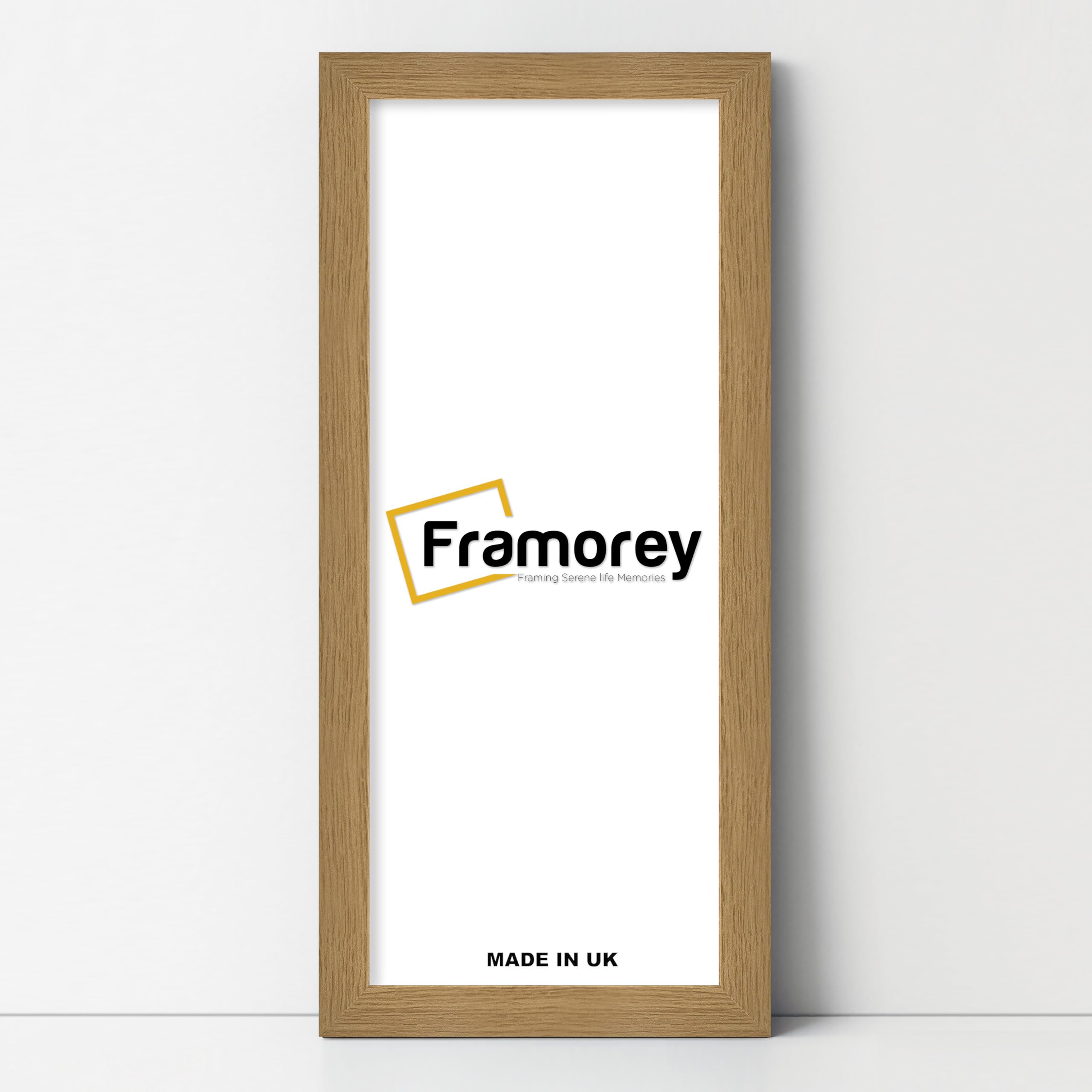 Framorey Modern Flat Oak Photo Frames, 30x10 Inch Size Picture Frame, Handmade Wooden Frames, Personalized Poster Frames, Certificate Frames