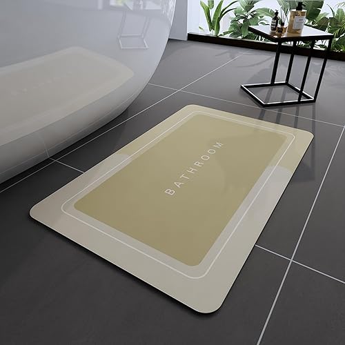 Vista 73 de Alfombras de baño 24x48 pulgadas, alfombra mágica moderna para el baño, alfombra de goma antideslizante de secado rápido absorbente, alfombras
