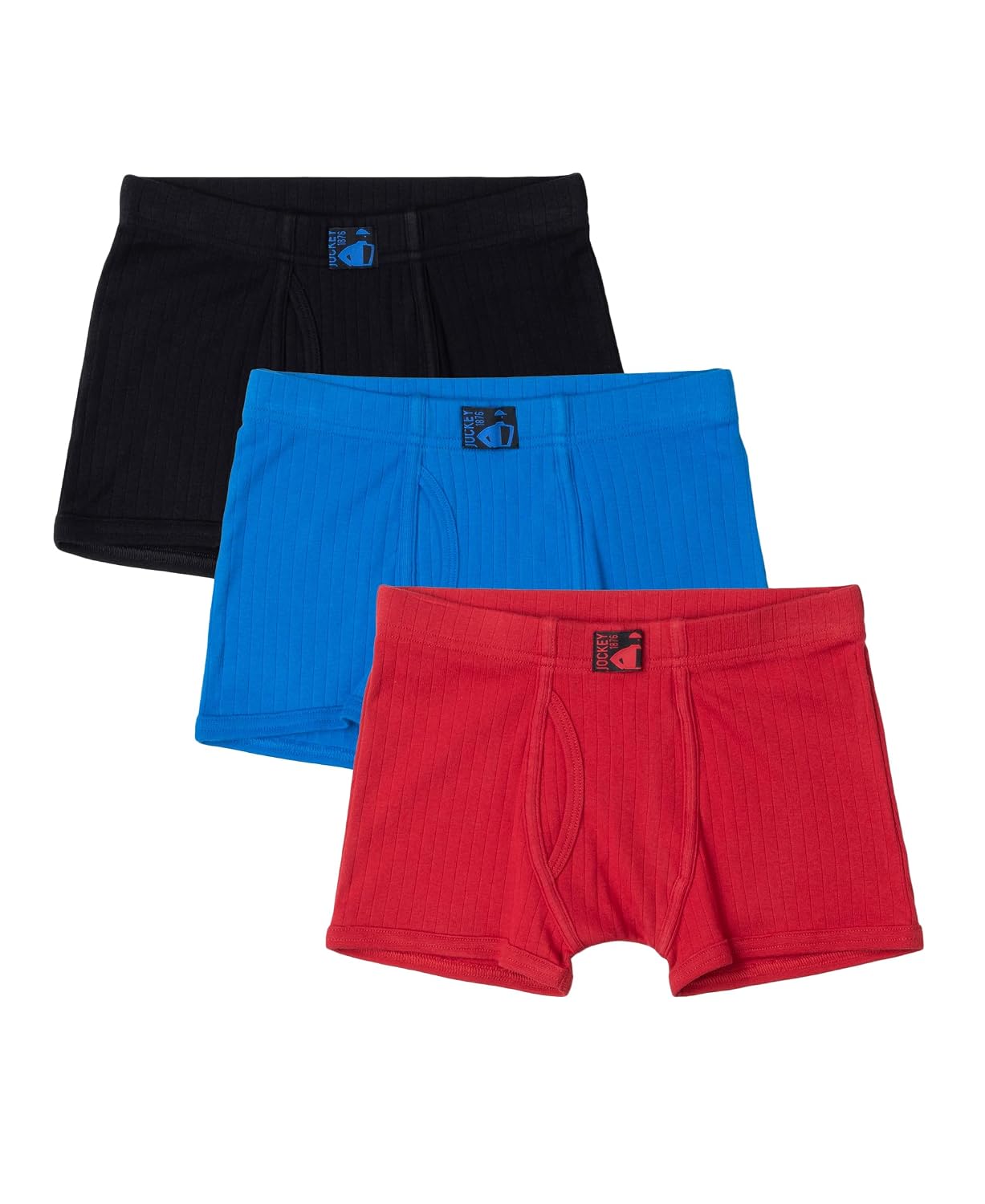 Jockey 3036 Boy's Super Combed Cotton Rib Fabric Solid Trunk with Front Open Fly and Ultrasoft Waistband (Pack of 3_Colors... - Review, Price and Buying Guide