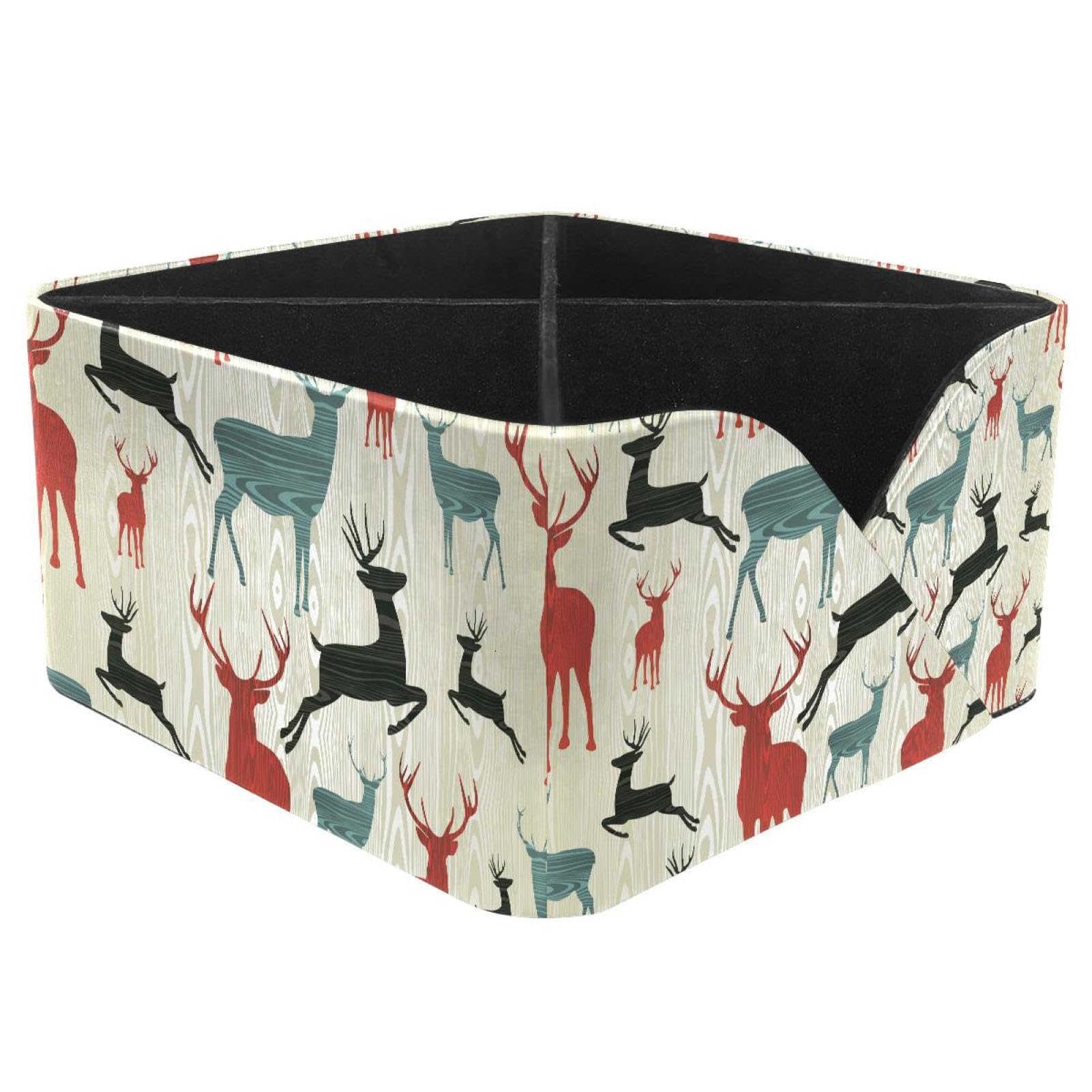 KengjuTesu Unique Elks Desktop Organizer Pen Holder, Rectangular Pencil Cup for Office, Study and Makeup Stations