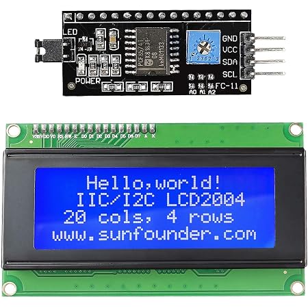 Amazon Sunfounder 5v 2004 20x4 キャラクタ Lcdディスプレイiic I2c Twiシリアル インターフェイス モジュール Lcdモジュールシールド Arduino Uno Mega2560に対応 Diy 工具 ガーデン