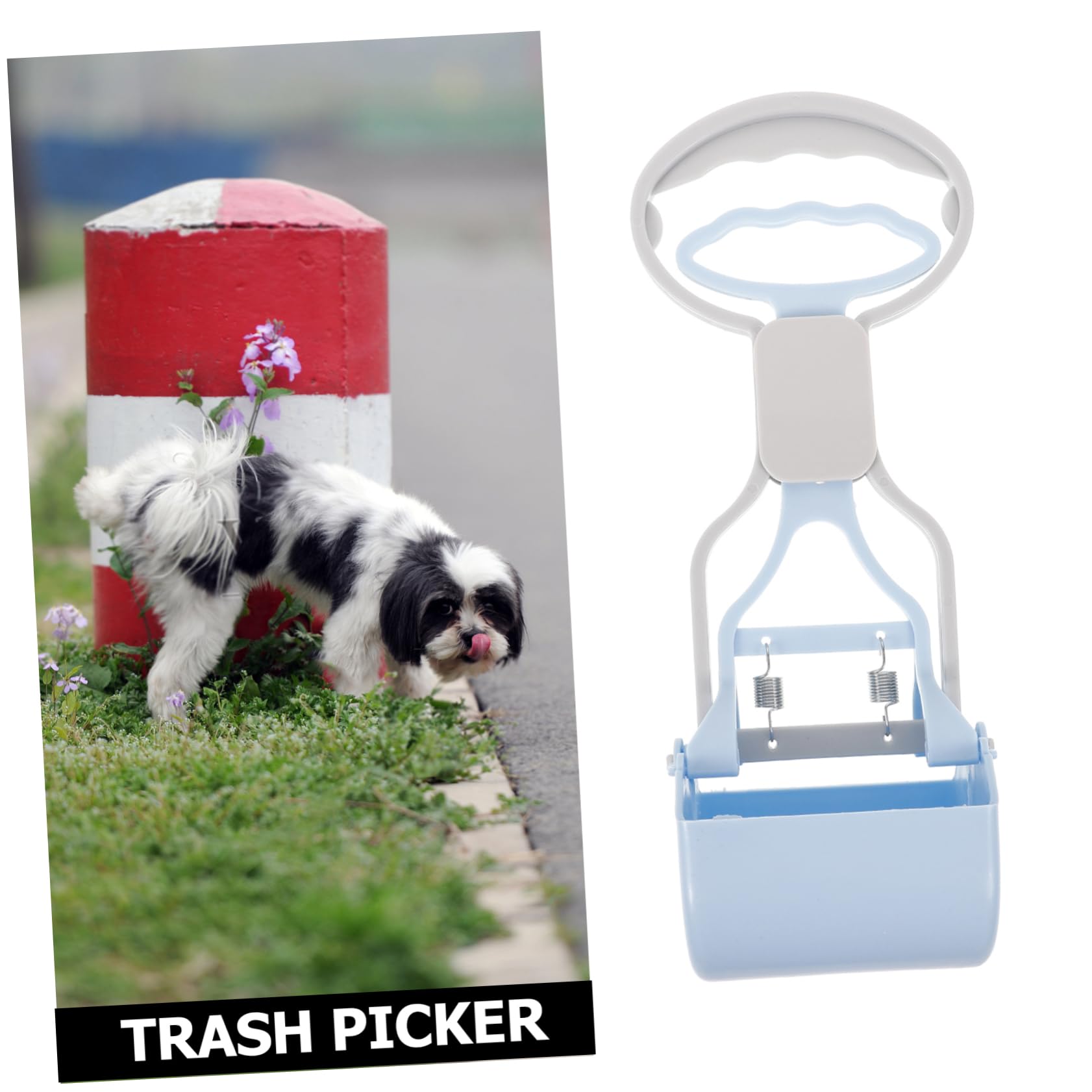 Mipcase 5pièces Ramasse-crottes à pour Chiens Ramasseur De Déjections Pratique Et pour Et Jardin Couleur Bleue