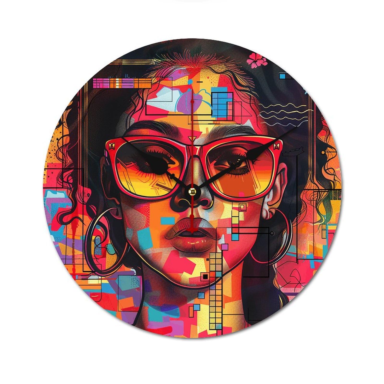 Horloge murale 60 cm en bois pour un salon moderne au style artistique