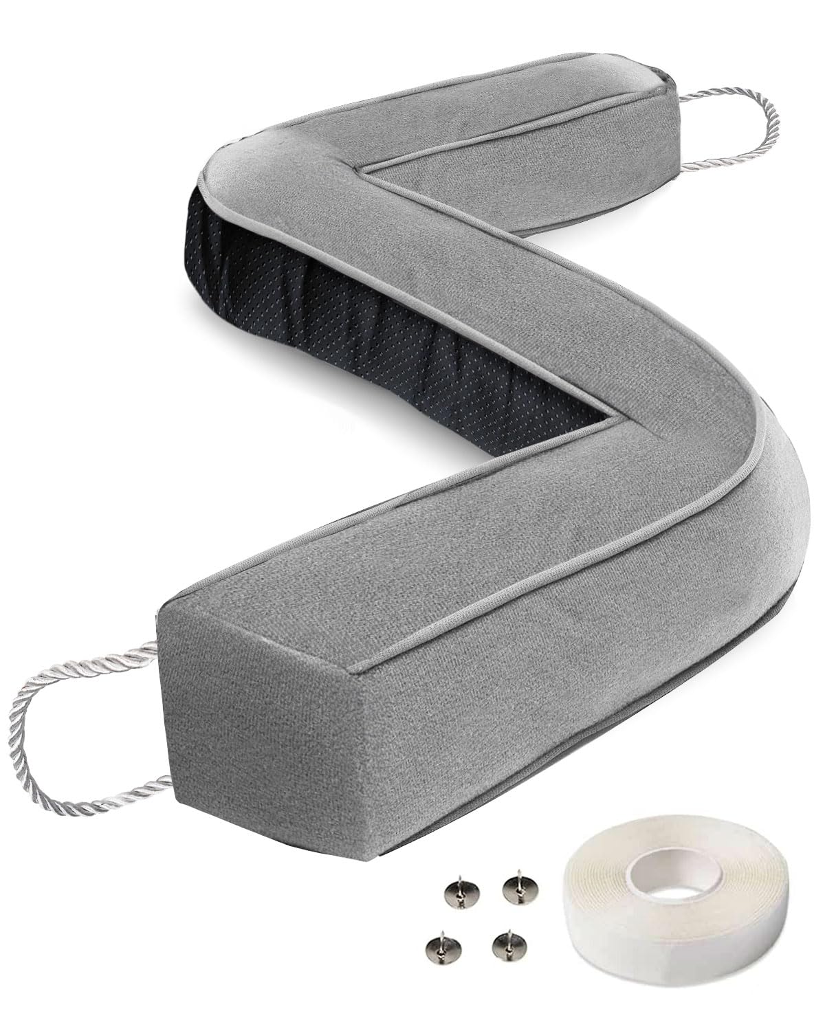 Door Draught Excluder, 97CM(38.1'') Heavy Door Draft Stopper, Anti-slip, Removable Fabric Cover, Wear-resistant Draught Stoppers for Bottom of Door, Window Insulation and Weather Stripping