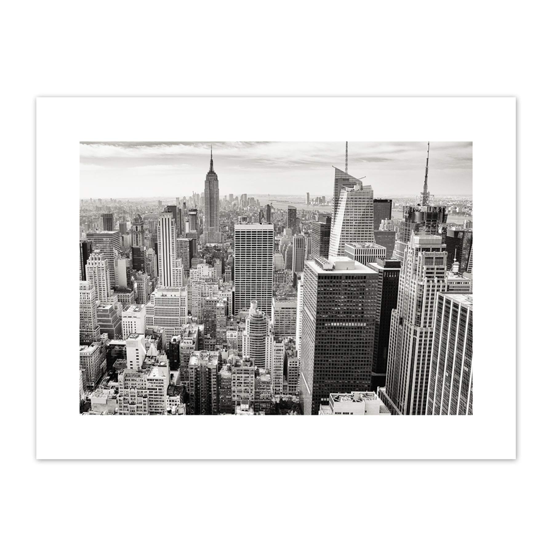 Jilden Rockefeller Center New York BW USA Canvas Wall Art Print