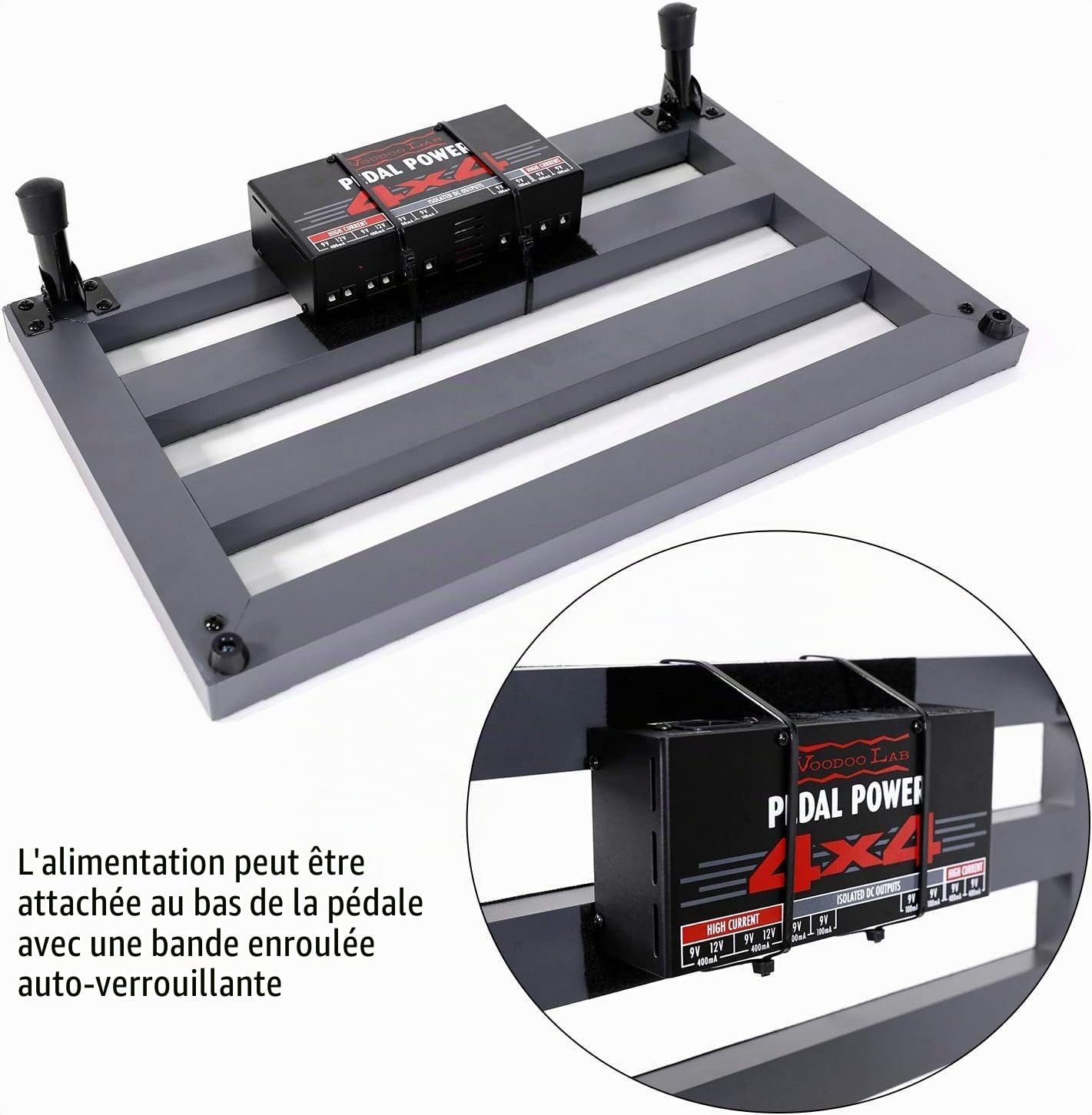 Ghost Fire Pedalboard Guitare, Pédalier de guitare en alliage d'aluminium, 0,58 kg Super Light Effect Pedal board 42 x 30 cm avec sac de transport, SPL-03