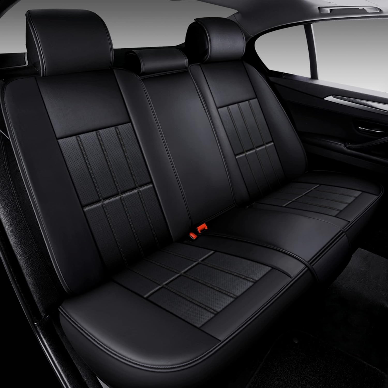 AOOG Leather Car Seat Covers, Leatherette Automotive Seat