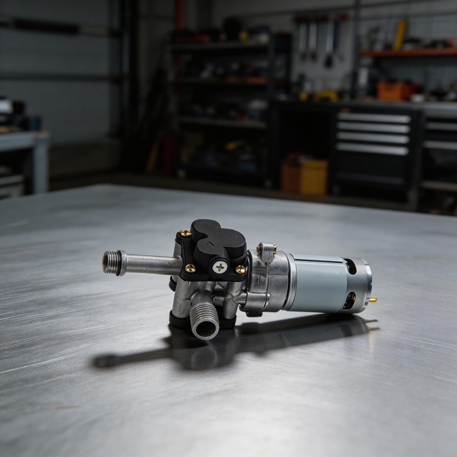 21 V Kolbenpumpenmotor für kabellosen Hochdruckreiniger, Metall, kompakt, einfache Installation, Autowaschanlage, Gartenbewässerung, Tankentwässerung (A)