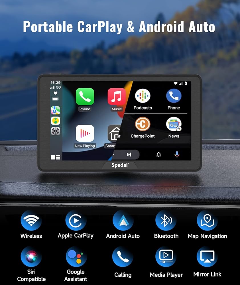 Apple - 　様 2024 Newest Apple Car Play Screen with CarPlay and Android