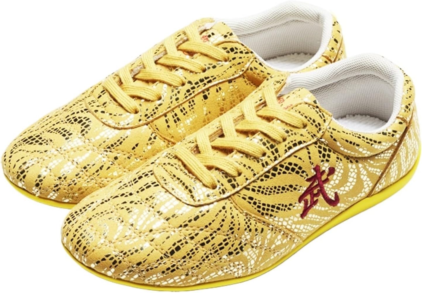 Taekwondo Kung Fu Shoes Professional, Anti-Slip Bovine Tendon Soles Tai Chi Shoes Women Martial Arts Training(9,H)