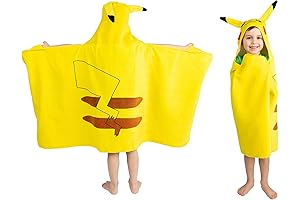Pokemon Pikachu Cuddly Cotton Terry Hooded Towel for Kids