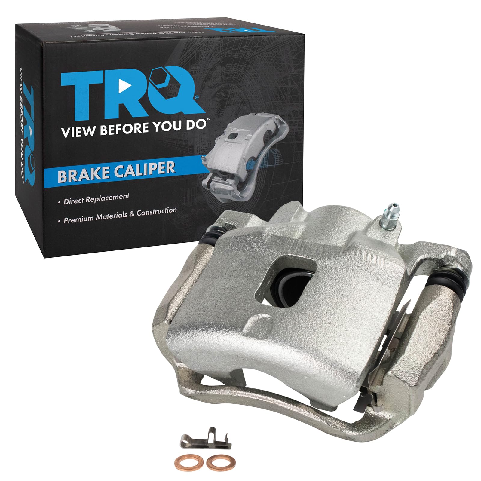 TRQ Front Left Brake Caliper w/Bracket Drivers Side