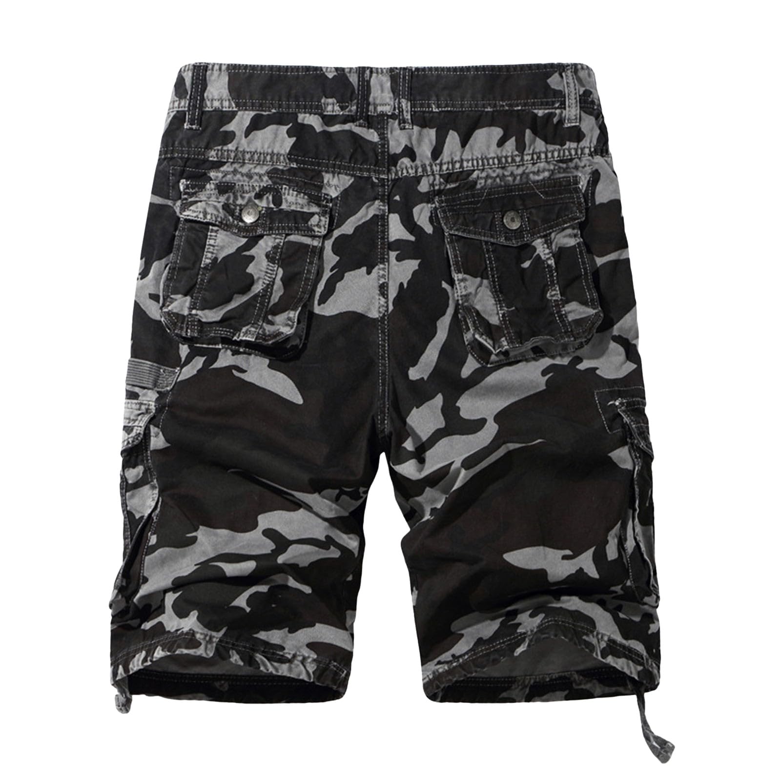 Short Cargo Homme Court, Short de Sport Court Homme avec Poches Extensible À Taille Élastique Séchage Rapide Short Course a Pied Confortable Multi-Utilisation, Finition Soignée, D'extérieur