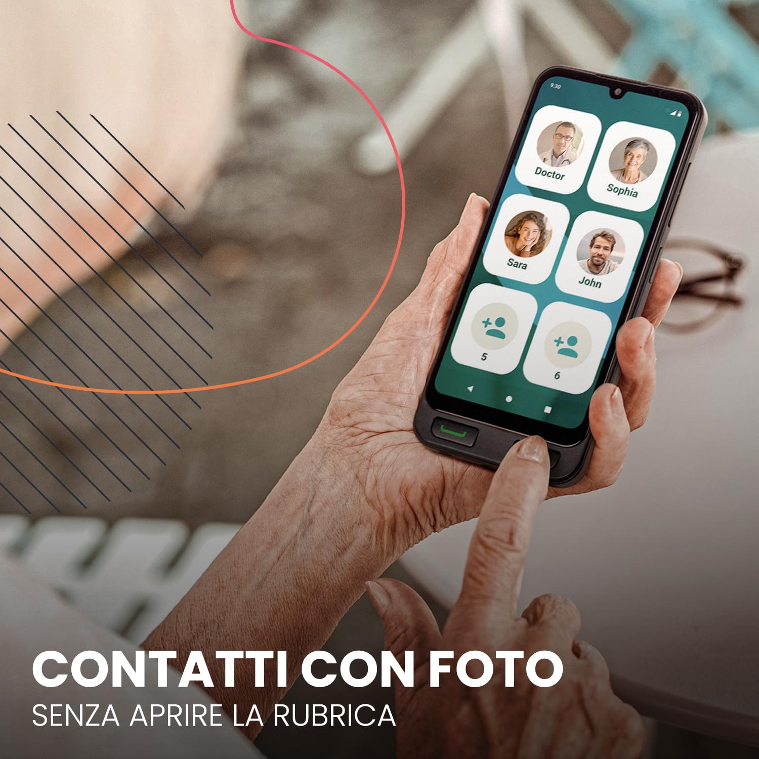 SPC ZEUS 2 PRO - Smartphone senior, modalità facile, icone XXL, 6,1" | Compatibile con l'app SPC Care: controllo/localizzazione, 128GB, tasti fisici, base di ricarica, SOS e 2 fotocamere