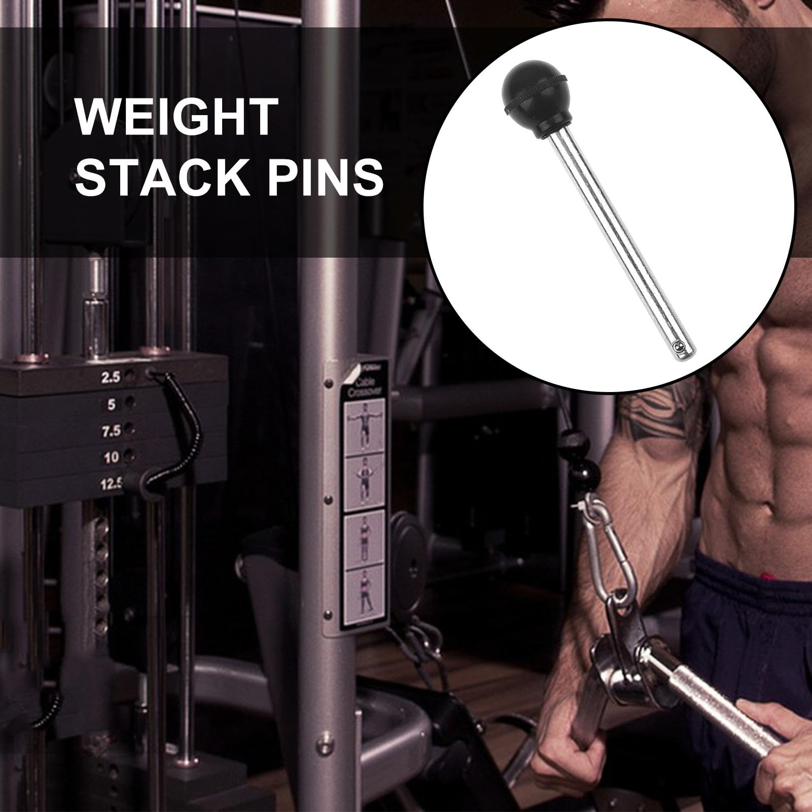 2 Goupilles De Colonne De Poids Pour Banc De Musculation - Remplacement Fitness, Home Gym, Salle De Sport