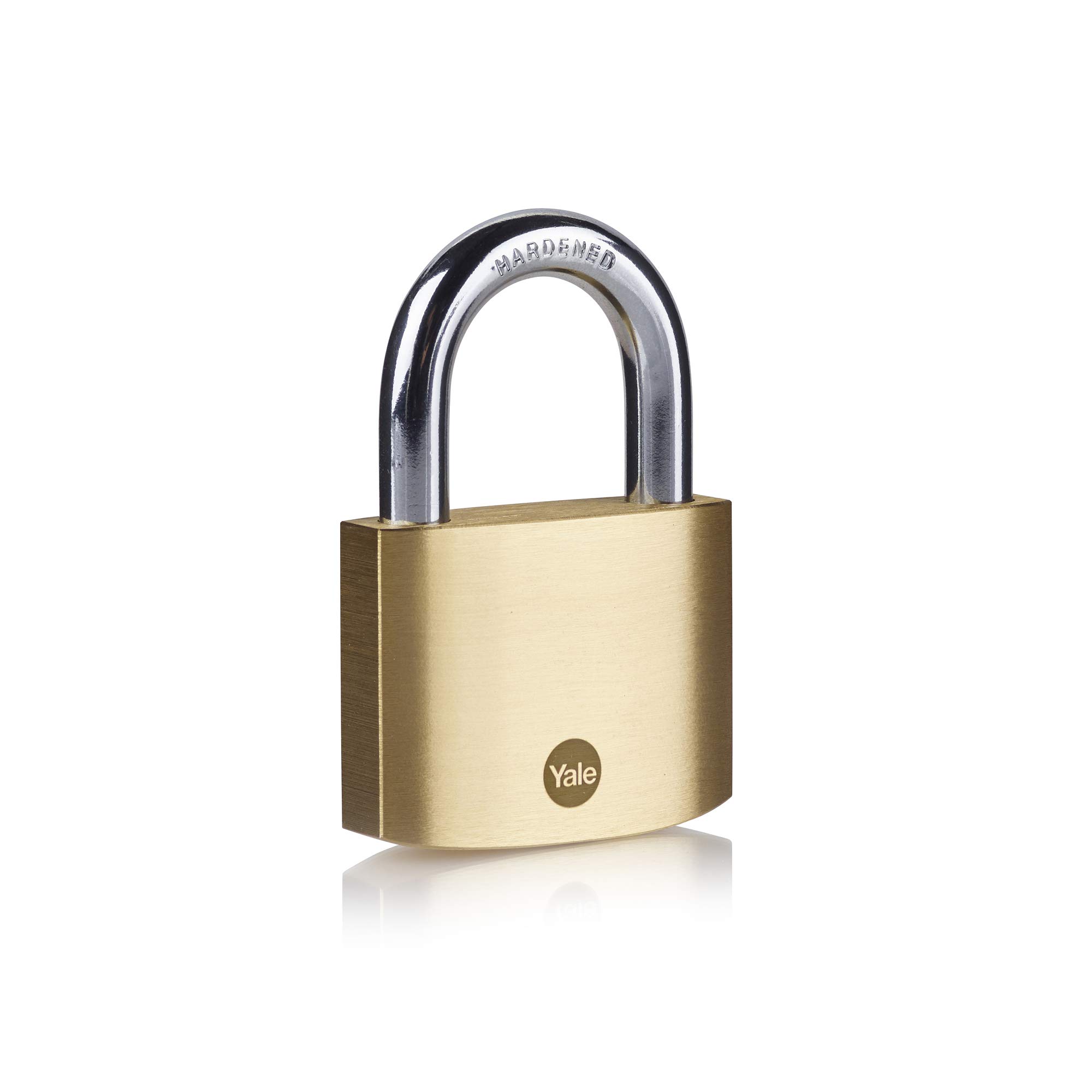 Yale Brass Y110b/60/132/1/B - Standard Protection Padlock 60Mm - Hardened Steel Shackle - Double Locking - 3 Keys