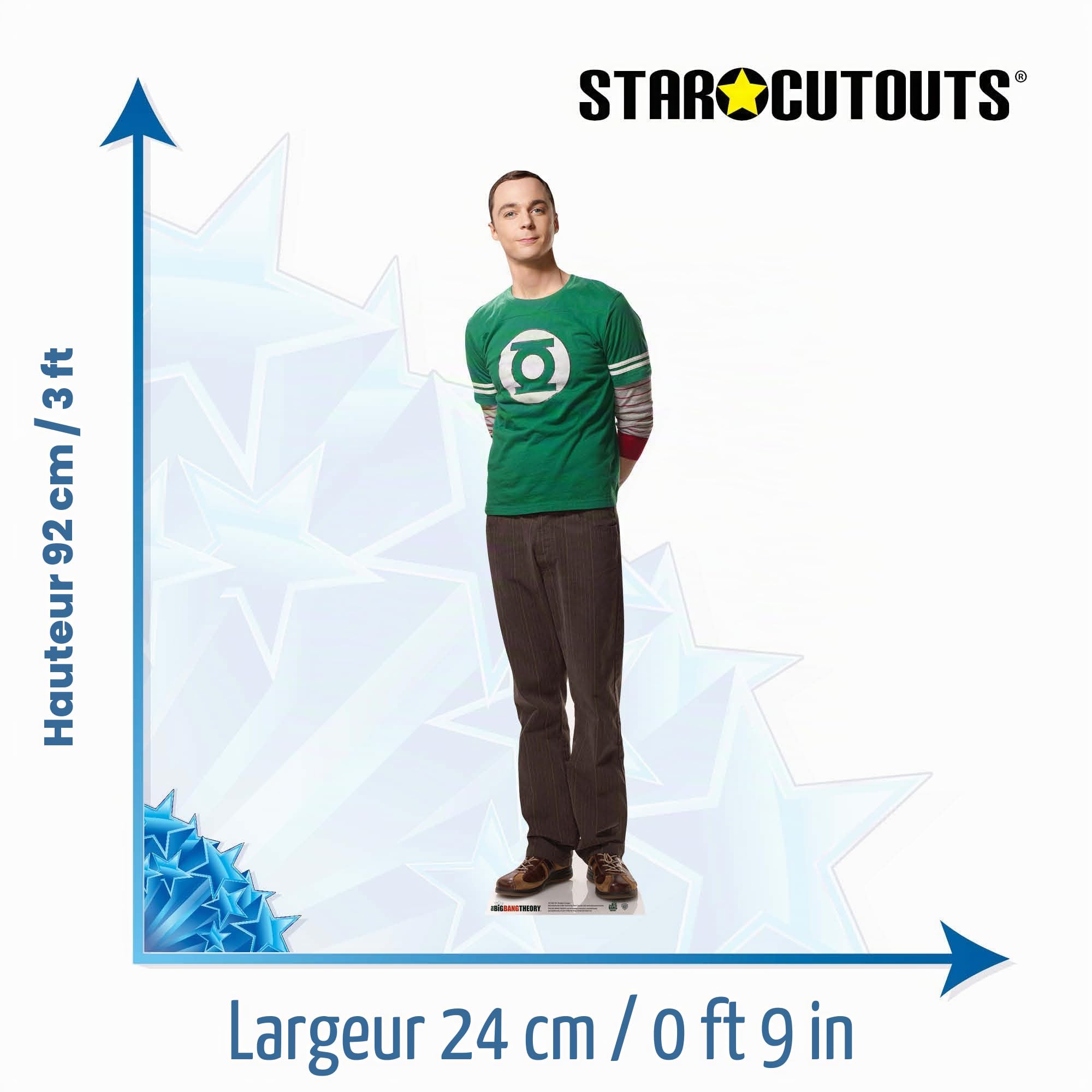 STAR CUTOUTS SC1960 The Big Bang Theory Sheldon Cooper Mini découpe en Carton – Cadeau Amusant, présentoir de Bureau et décoration de fête d'anniversaire