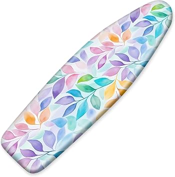 BVBOX Ironing Board Cover Standard Size Iron Board Covers with Heavy Duty Adjustable Elastic Edges and Fastener, Heatproof Ironing Board Covers for Smooth Ironing