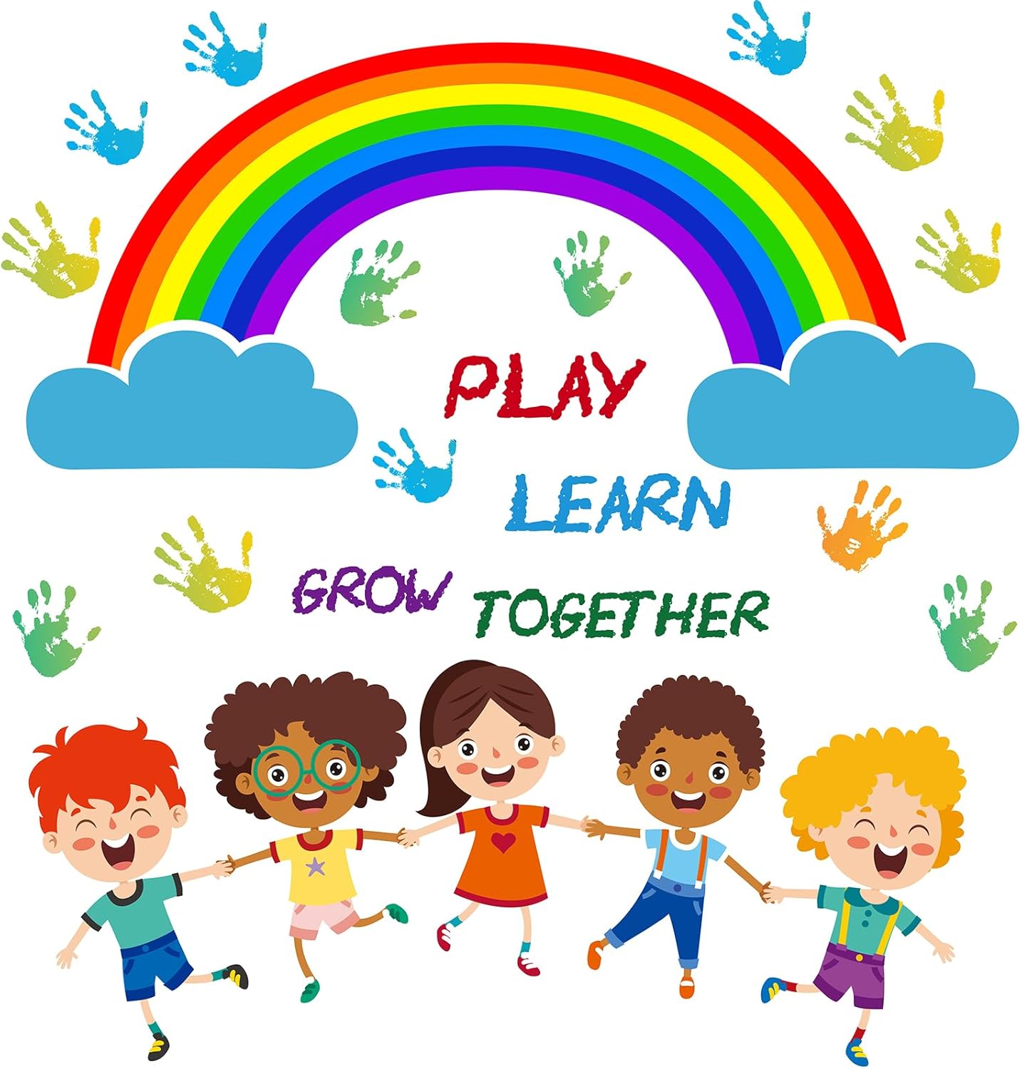 Rainbow Wall Decals for Kids Inspirational Wall Stickers