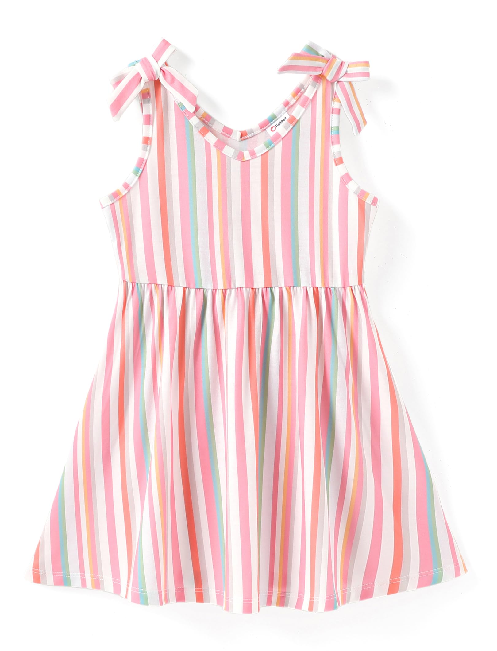PATPAT Vestidos Elegantes para Niña, Vestido para Niña con Tirantes de Mariposa y Volantes en Forma de A, Ropa para Niñas de 12 Meses a 10 Años