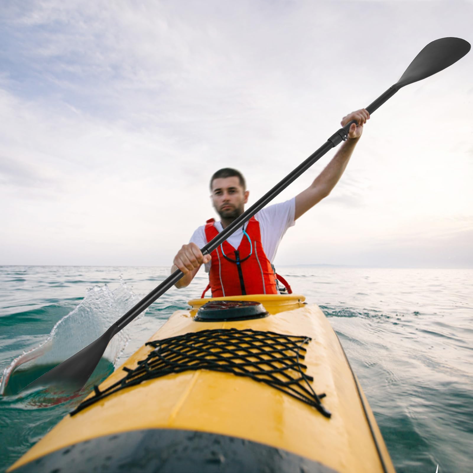 Pagaia per Kayak Regolabile a Doppio Scopo Leggera per Canottaggio e Kayak Plastica in Nylon + Lega di Alluminio 1,4 kg Tutti i Livelli di abilità
