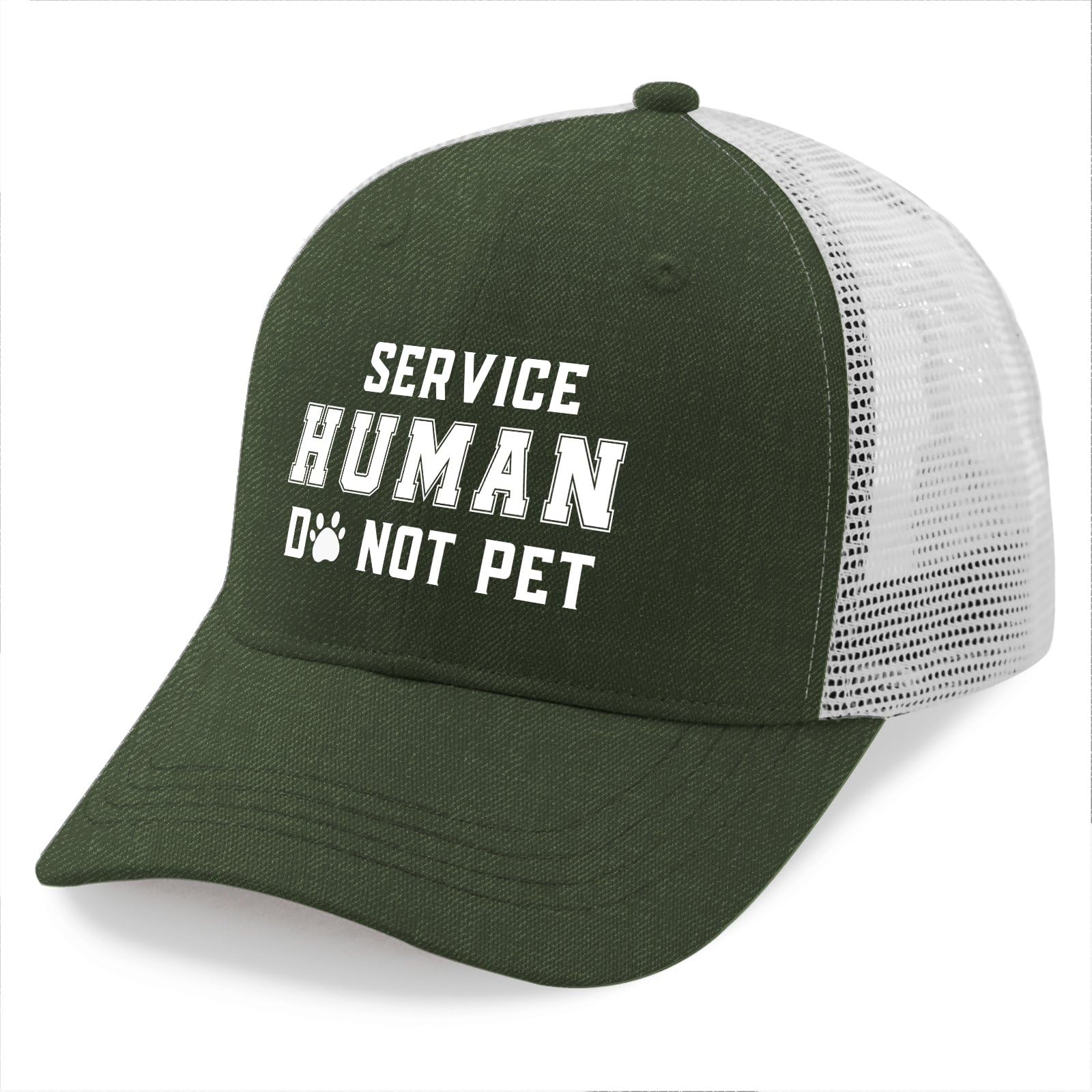 Service Human Do Not Pet Hats Cycling Caps for Him Army Green