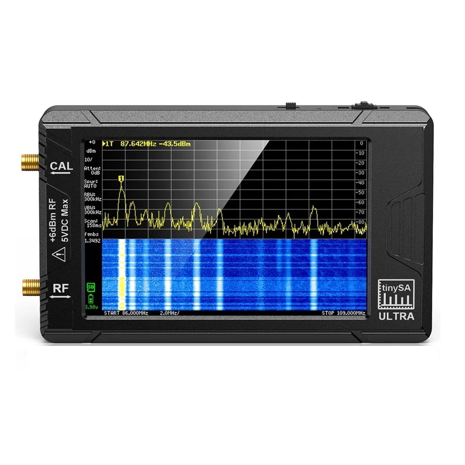 Analizador de espectro de 5,3 GHz con generador RF portátil y comprobador LAN interno 8