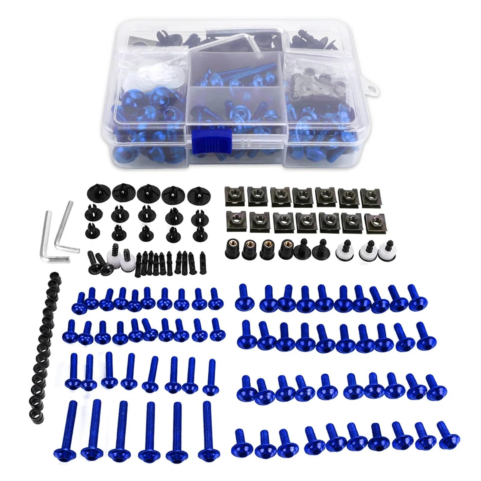 Viti Ergal Moto PER Y-AMAHA T-enere 1200 700 T-MAX T-MAX500 T-MAX530 T-MAX 560 T-ech Max UN Set M6 M5 Kit bulloni carena Carrozzeria Elementi di fissaggio Viti Dado(Blue)
