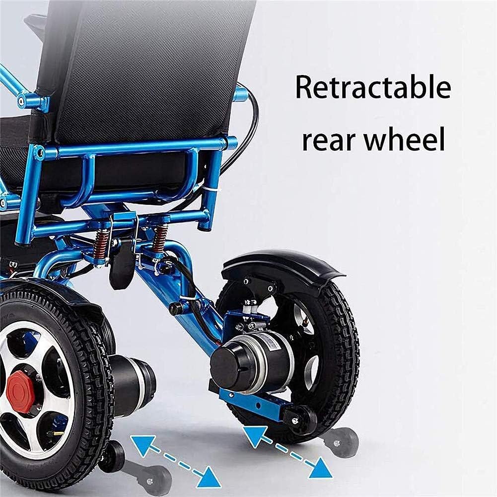 Silla De Ruedas Eléctrica Plegable, Scooter De Movilidad Automático Inteligente For Personas Mayores Y Discapacitadas, Portátil Ligero Todo Terreno