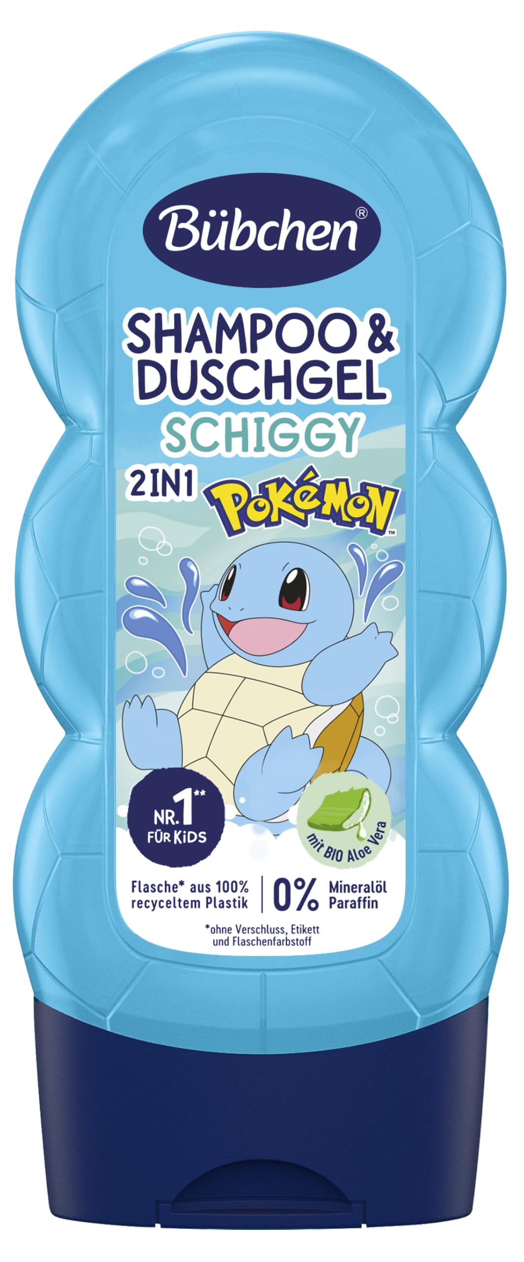 Bübchen Shampoo & Duschgel für Kinder, Pokémon Schiggy Edition, 230 ml