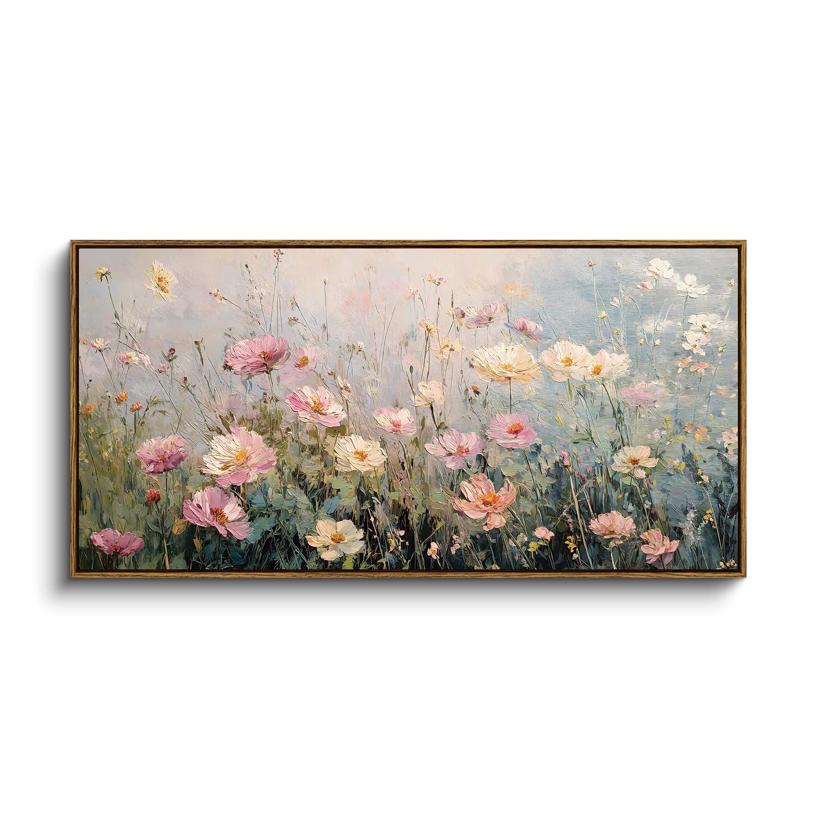 Wildflower Field Canvas Wall Art - 20x40 inch
