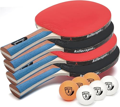 Killerspin jetset4Set con 4de tenis de mesa ping pong Paddles y 6pelotas de ping pong disponible en Yaxa Colombia