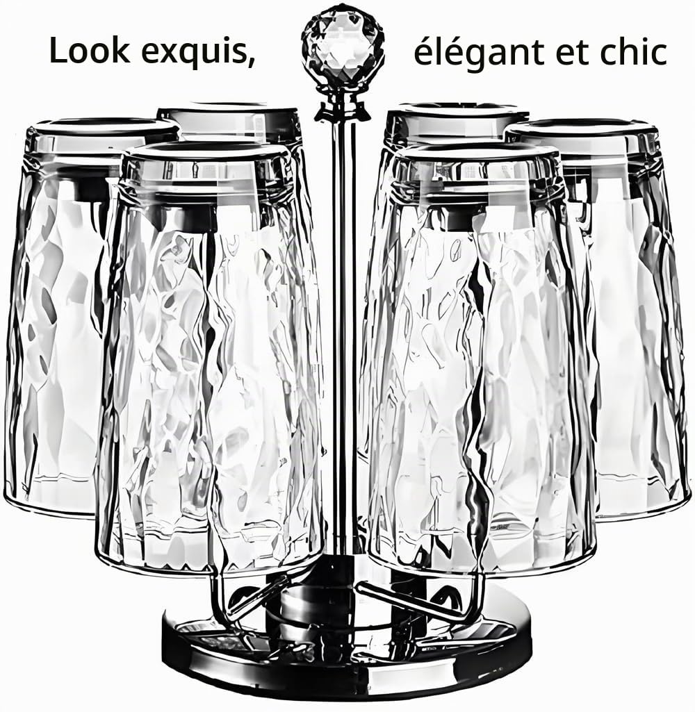 [On dirait du verre] 450 ml Paquet de 8 pièces Tasse en plastique, Sûr, Résistant aux bris, Résistant à la chaleur, Ne contient pas de bpa, Peut être lavé avec un lave - vaisselle (Transparent)