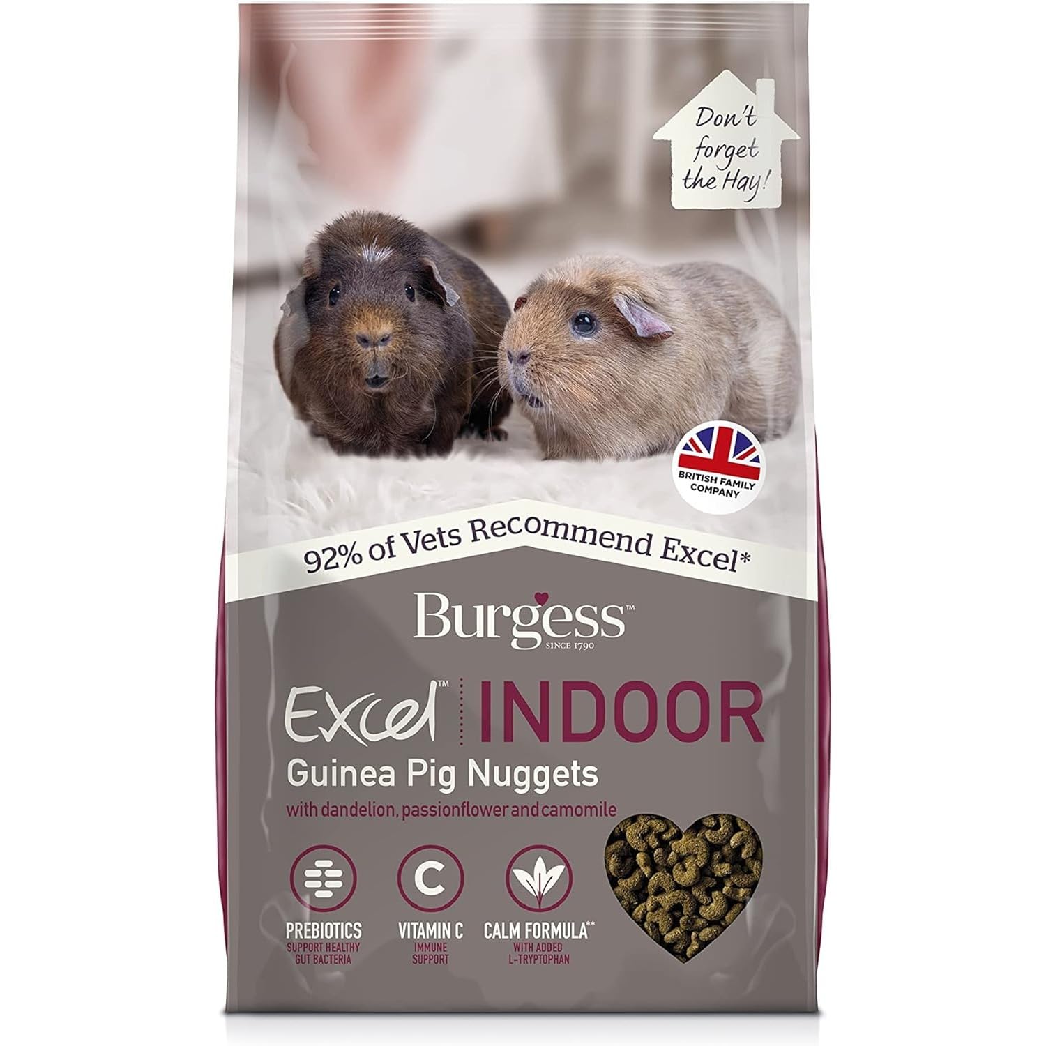 Burgess Excel Indoor Guinea Pig Nuggets, 1.5 kg