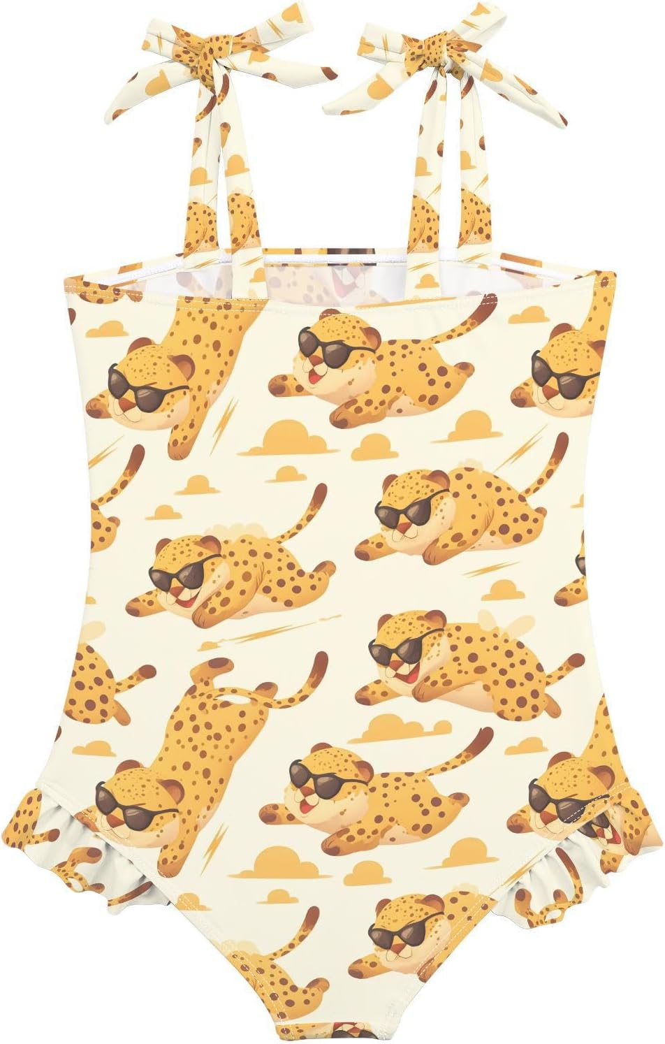 visesunny Toddler Girl Swimsuit Adjustable Strap Swimwear Fat Cheetah Sunglasses Bathing Suits for Girls 18M-6Y
