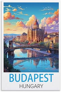 DUnLap Budapest Hungary Vintage Travel Posters 08x12inch(20x30cm) Canvas Wall Art Wall Print Painting Decor Living Room Bedroom Decor, Unframe-style