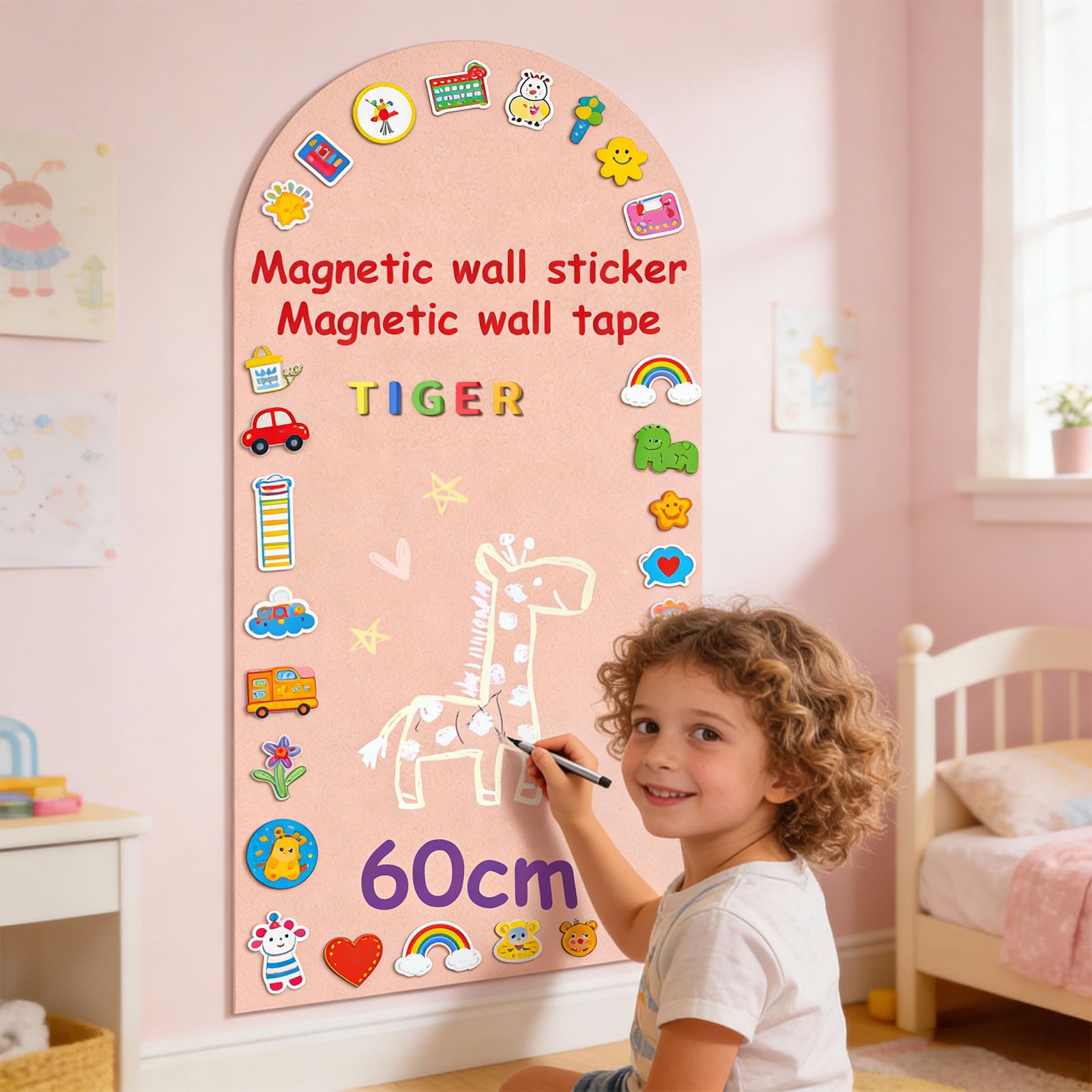 Calcomanía adhesiva para pared, pizarra magnética borrable, tablero de dibujo para niños, para educación en hogar, pegatina de tablero de escritura reciclable
